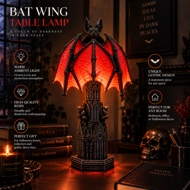 Bat Halloween Lamp By Lovety