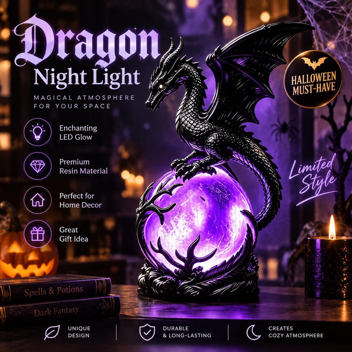 Dragon Night Lamp By Lovety