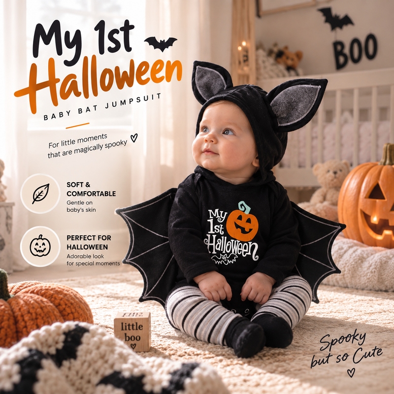 Baby Halloween Bat Costume By Lovety