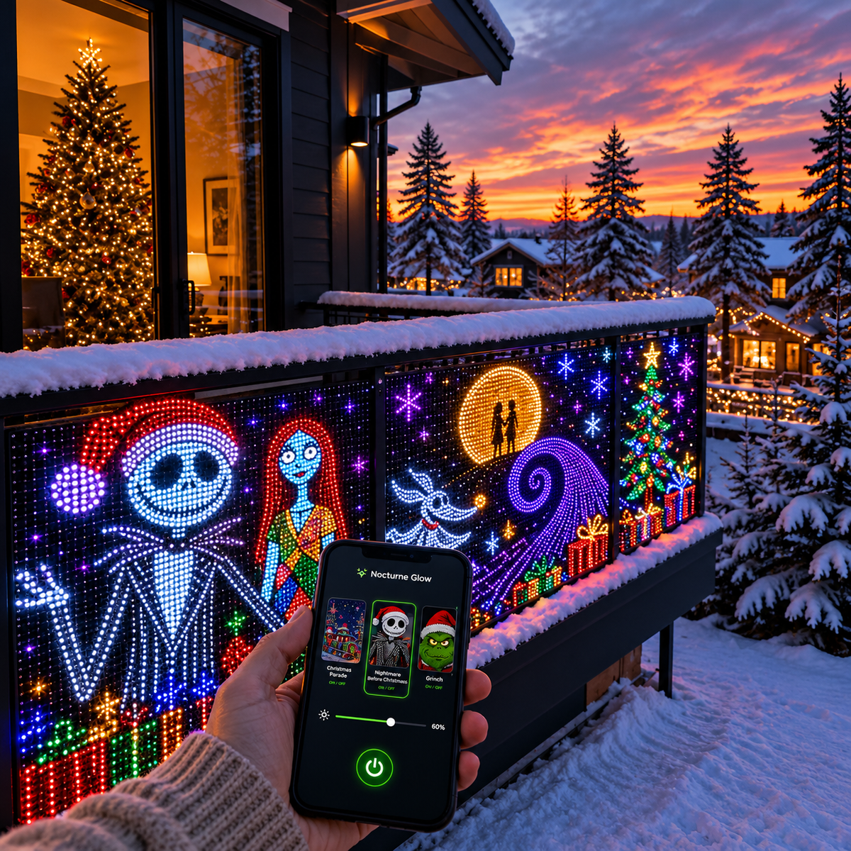 Smart Christmas Curtain By Lovety